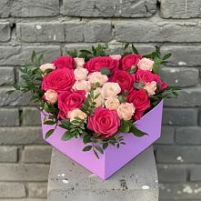 Цветочная композиция из Розы в коробке #REPLACE_PRED# Заветном Краснодарского края
