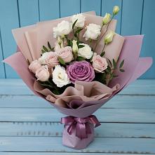Букет цветов из:  Розы и Лизиантусы в Заветном Краснодарского края