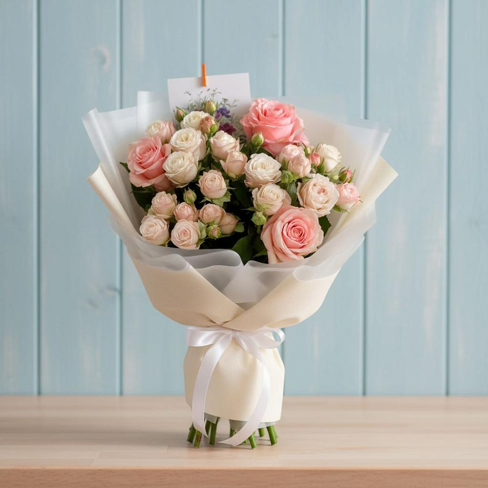 Букет цветов из: Розы в Заветном Краснодарского края