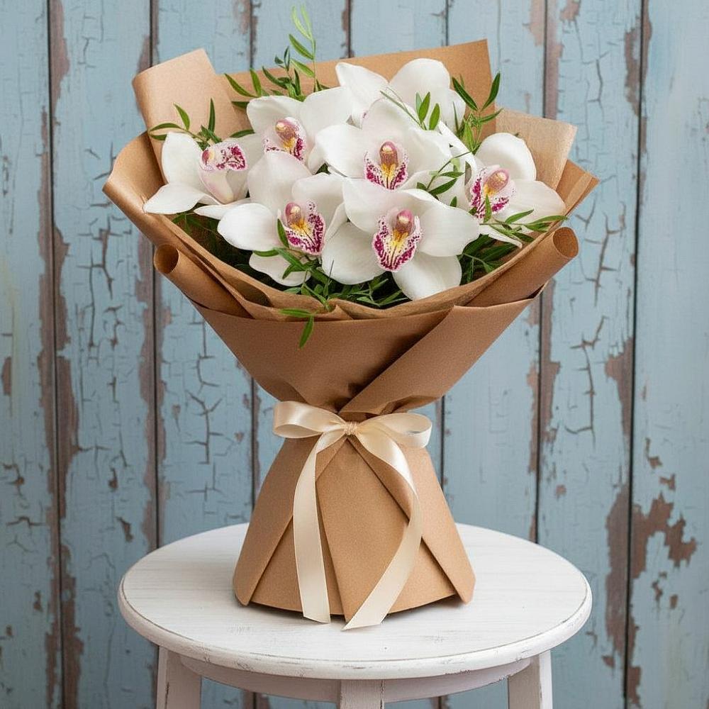 Букет цветов из: Орхидеи и Розы в Заветном Краснодарского края