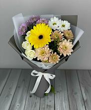 Букет цветов из:  Розы, Герберы и Хризантемы #REPLACE_PRED# Заветном Краснодарского края