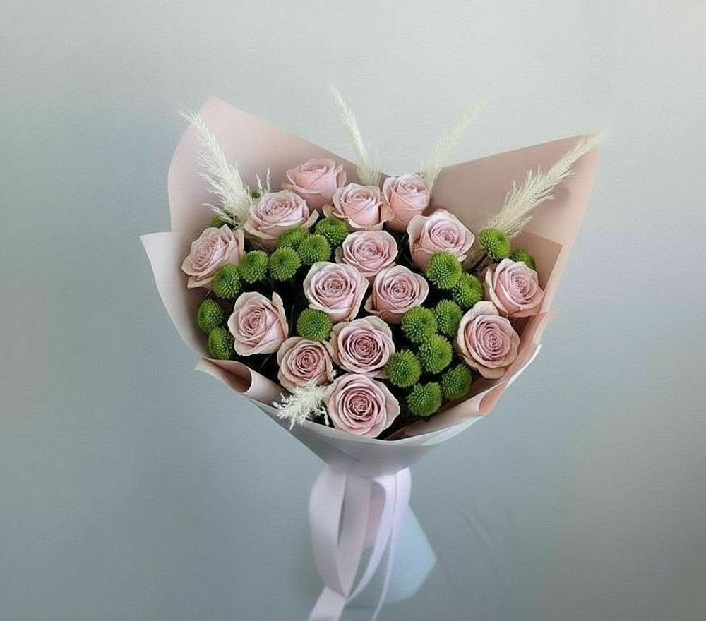 Букет цветов из: Розы и Хризантемы в Заветном Краснодарского края