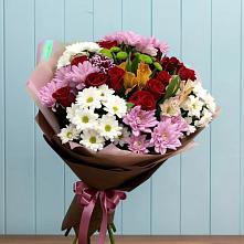 Букет цветов из:  Розы, Хризантемы и Альстромерии #REPLACE_PRED# Заветном Краснодарского края