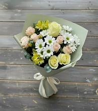 Букет цветов из:  Альстромерии, Розы и Хризантемы в Заветном Краснодарского края