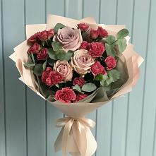 Букет цветов из:  Гвоздики и Розы в Заветном Краснодарского края