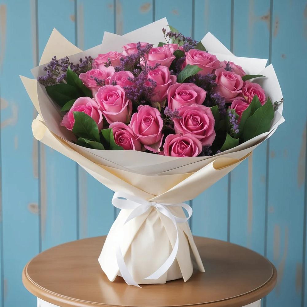 Букет цветов из: Розы в Заветном Краснодарского края